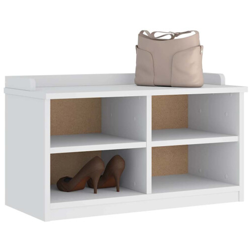 VidaXL vidaXL Hallway Bench SANDNES White 87x40x50 cm Solid Wood Pine 1