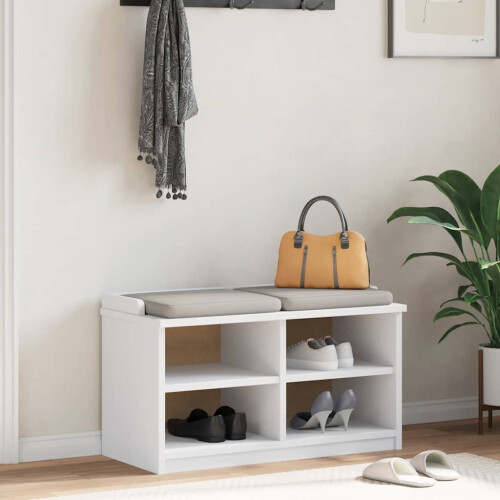 VidaXL vidaXL Hallway Bench SANDNES White 87x40x50 cm Solid Wood Pine 2