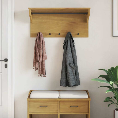 VidaXL vidaXL Wall-mounted Coat Rack SANDNES 87x30x42 cm Solid Wood Pine 2