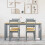 VidaXL vidaXL 5 Piece Dining Set PANAMA Grey Solid Wood Pine 3