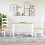 VidaXL vidaXL 3 Piece Dining Set PANAMA White Solid Wood Pine 2