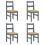 VidaXL vidaXL 5 Piece Dining Set PANAMA Grey Solid Wood Pine 4