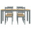 VidaXL vidaXL 5 Piece Dining Set PANAMA Grey Solid Wood Pine 7