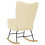VidaXL vidaXL Schaukelstuhl Creme Stoff 5