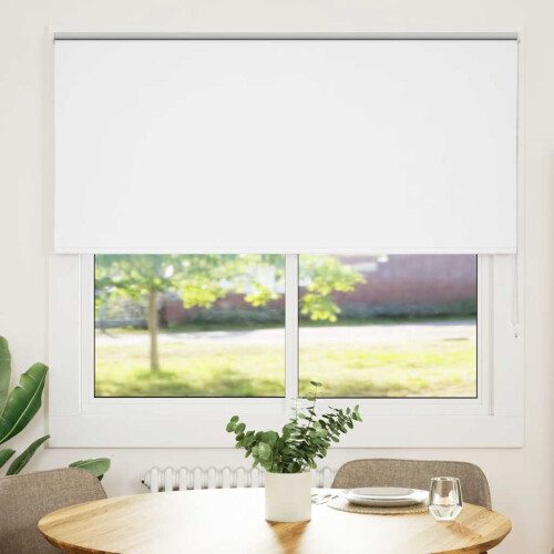 VidaXL vidaXL Roller Blind Blackout White 160x130 cm Fabric Width 156.6 cm Polyester 1
