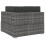 VidaXL vidaXL Modular-Sofa-Eckteil 1 Stk. + Auflagen Poly Rattan Grau 4