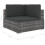 VidaXL vidaXL Modular-Sofa-Eckteil 1 Stk. + Auflagen Poly Rattan Grau 5
