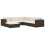 VidaXL vidaXL Modular-Sofa-Eckteil 1 Stk. + Auflagen Poly Rattan Grau 7