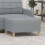 VidaXL vidaXL Fußhocker Hellgrau 70x55x41 cm Stoff 2