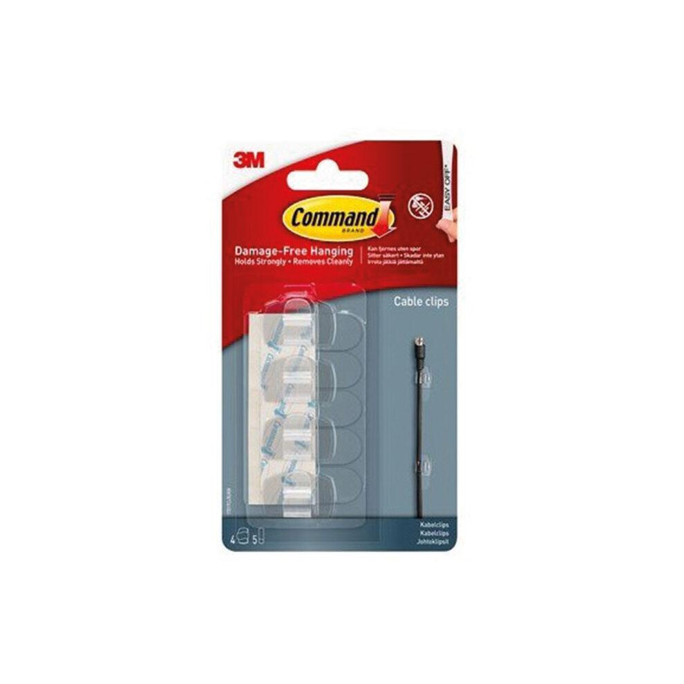 Command 17017Clr Clear Round Cord Clips 4Pk 5063750884226