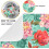 Boho Flower Dish Drying Mat 16x18", Reversible, High-Absorbent Microfiber, Hanging Loop, for Kitchen & Coffee Bar 2