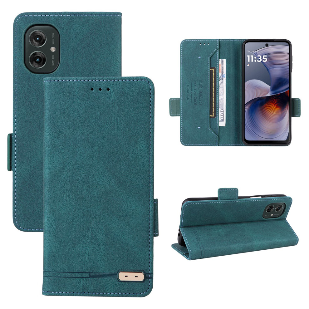 Leather Wallet Phone Case For Motorola G55 G35 Quality Leather Phone Case With Card Holder Zipper 9489952301778