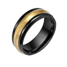 Men's Women's 8MM Creative Simple Matte Finished Ring Wedding Band Gold Size 12