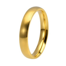 Men's and Women's Stainless Steel 4MM Classic Minimalist Arc Brushed Stackable Ring Gold Size 6