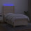 VidaXL vidaXL Boxspringbett mit Matratze & LED Creme 80x200 cm Stoff 3