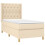 VidaXL vidaXL Boxspringbett mit Matratze & LED Creme 80x200 cm Stoff 4