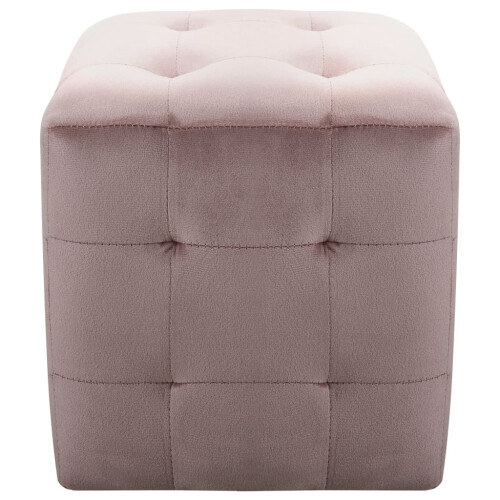 VidaXL vidaXL Pouf 2 Stk. Rosa 30x30x30 cm Samtstoff 2