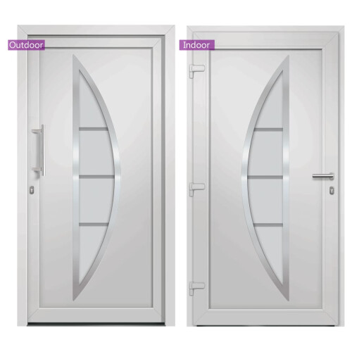 VidaXL vidaXL Haustür Weiß 98x208 cm 2