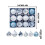 Christmas Ornaments Blue Silver Shatterproof 12PCS 2.36In 3