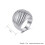 Women's Stainless Steel Chunky Dome Shell Statement Ring Silver Size 9 2
