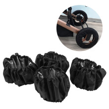 Black Infant Stroller Wheel Dustproof Cover Oxford Fabric, Size L