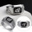 Men's Alloy Square Wolf Head Ring Gold Silver Size 9 8