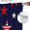 4th of July Curtains Blue White Stars Stripes 2-Panel Set 7