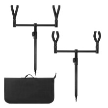 9pcs Fishing Rod Rest Bite Alarm Bar Set with Storage Bag, Lightweight Durable