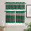 Ensemble de rideaux de cuisine style ferme, vert forêt et marron bois 2