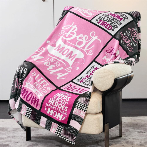 Couverture rose pour canapé et lit 50x60 pouces 1