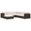 VidaXL vidaXL Modular-Sofa-Eckteil 1 Stk. + Auflagen Poly Rattan Schwarz 7