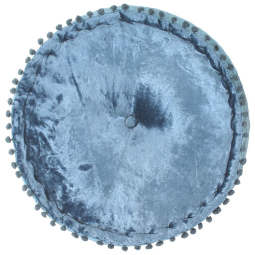 VidaXL vidaXL Pouf Rund Samt 40x20 cm Blau 1