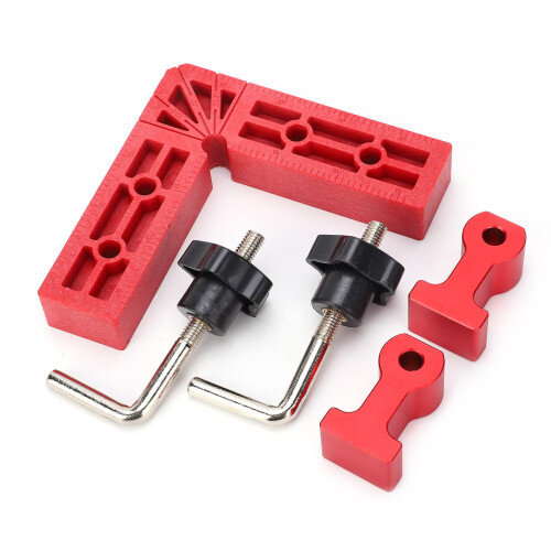 120mm Plastic Right Angle Clamp for Woodworking, 90 Degree Positioning Square
