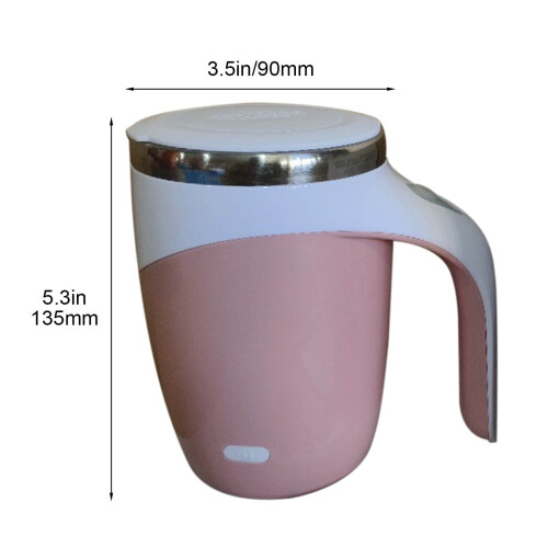 Magnetisk selvrørende krus, dobbeltvægget isolering i rustfrit stål, 14 oz. 1