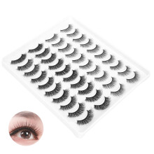 20 Pairs Long Thick Curly False Eyelashes Set for Daily & Special Occasions