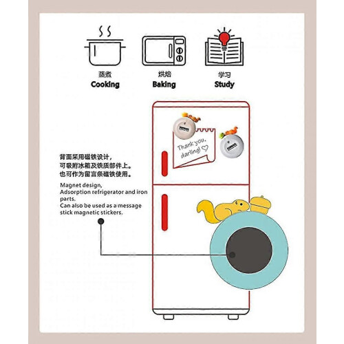 Cute Timer Kiss Fish Timer Design Kitchen Timer, Mechanical Timer 55-minute Timer, Cooking Countdown, Timer Wi 2