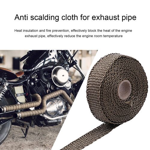 Titanium Exhaust Wrap for Motorcycle Headers with Stainless 1