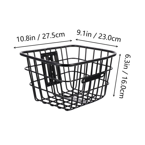 Black Foldable Bike Handlebar Rack Basket 1