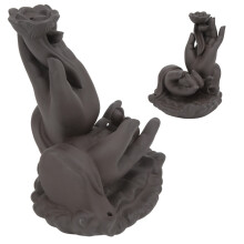 Buddha-Hand-Wasserfall- Räuchergefäß, Keramik, 11,2 cm x 11,1 cm x 14 cm