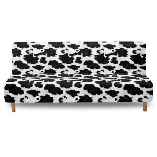 Cow Print Stretch Sofa Slipcover Armless Dustproof Washable 1