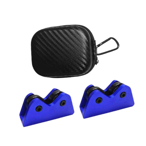 2 Pieces Billiard Cue Straightness Checker Compact Lightweight Inspect Tools Blue 1