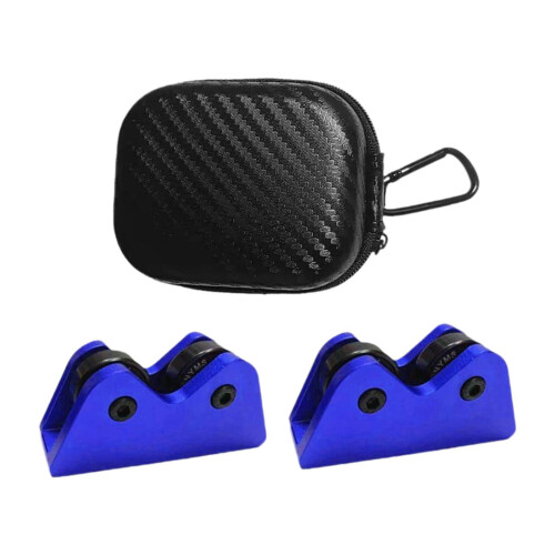 2 Pieces Billiard Cue Straightness Checker Compact Lightweight Inspect Tools Blue 2