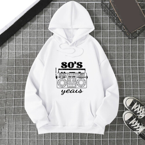 Γυναικεία Casual Hoodies Oversized Χαλαρή Εφαρμογή Μοντέρνα Τυπωμένα Στρογγυλά Μακρυμάνικα 1