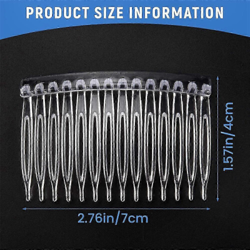 20 Pack Plastic Hair Clips Barrettes Side Combs 70x40mm for Styling 2