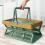 Collapsible Plastic Storage Crate with Handle, Stackable 3