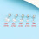 Women's Earrings Delicate Studs Rose Gold 5mm Zircon 4