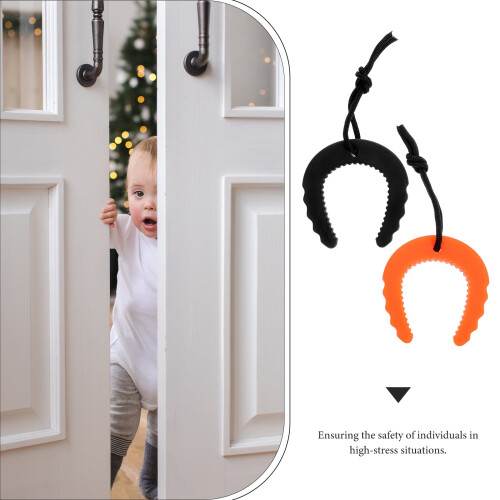 C Shaped Door Jam for Black 2Pcs 2