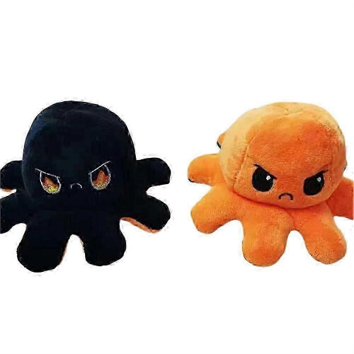Reversible Octopus Shape Plush Toy Soft Stuffed Double-sided Flip Productive Toy18CM 1