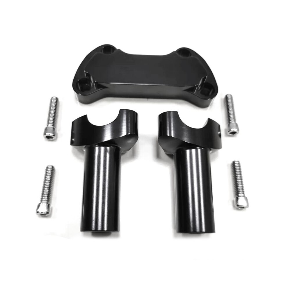 4Inch Risers 1Inch Handlebar Clamp For Fat Boy Low Rider Softail Fxstc Black 6031045841512