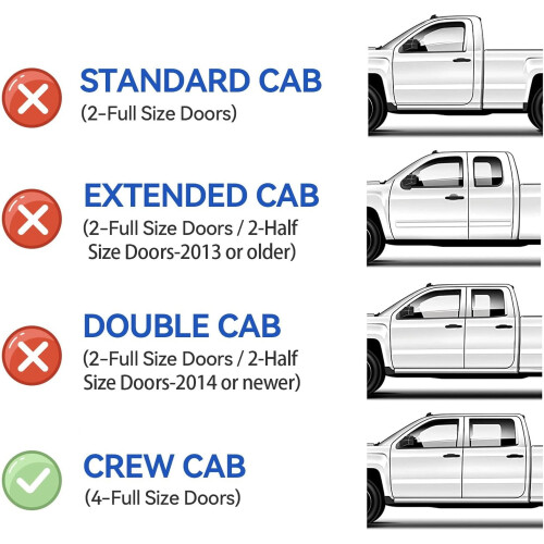 Ενσωματωμένα προστατευτικά βροχής για Chevy Colorado Crew Cab 2015-2022, ανεμοθώρακες 1